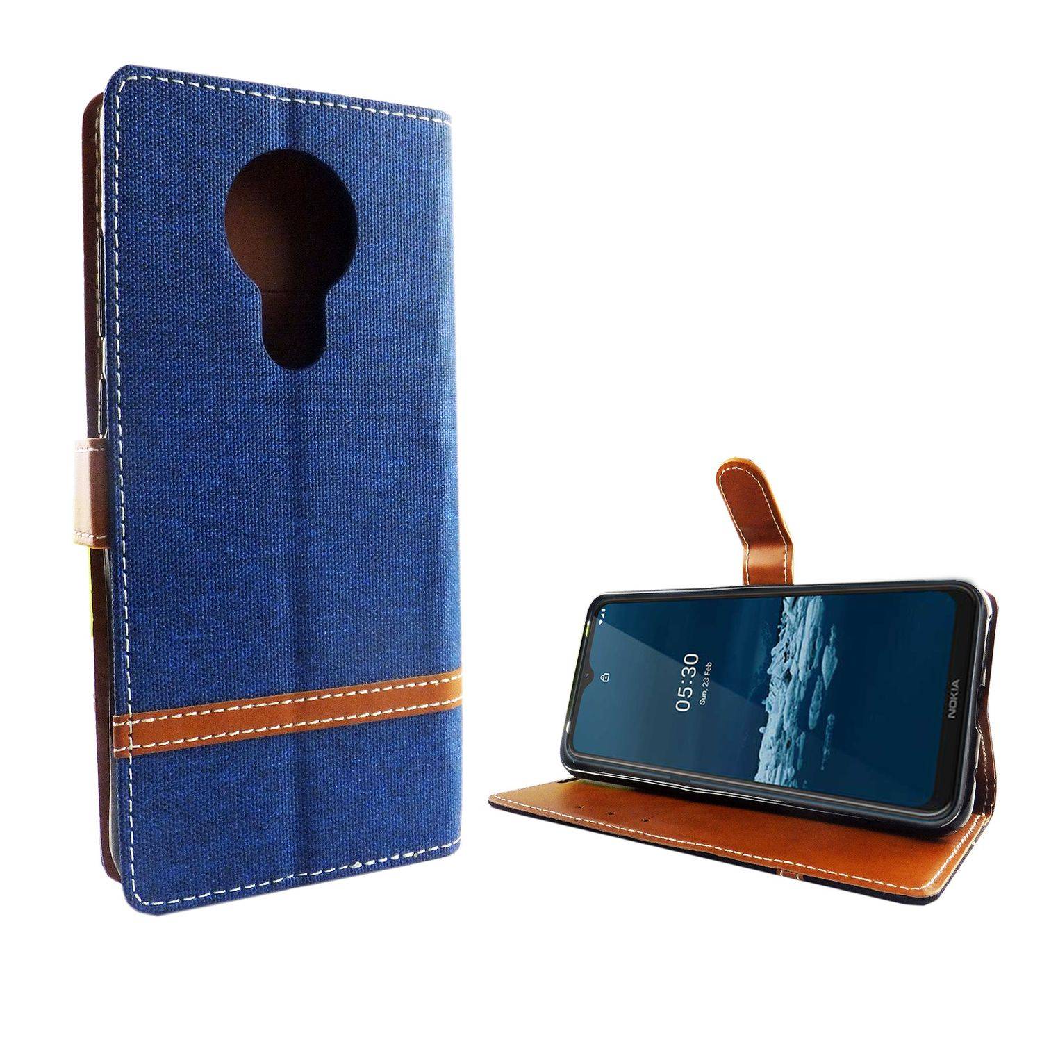 Nokia 5.3 Handyhülle Bookcover Blau