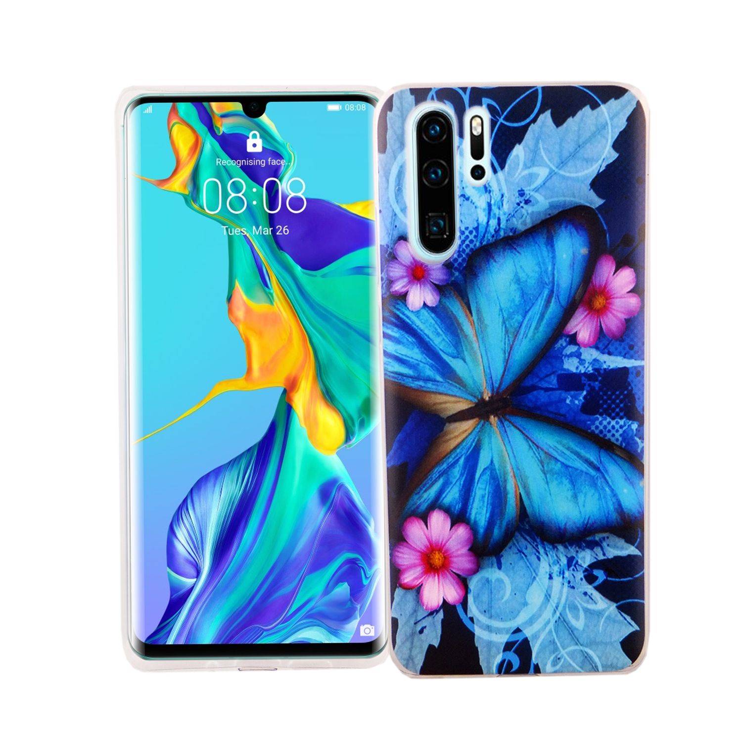 Huawei P30 Pro Handyhülle Bumper Backcover Blau