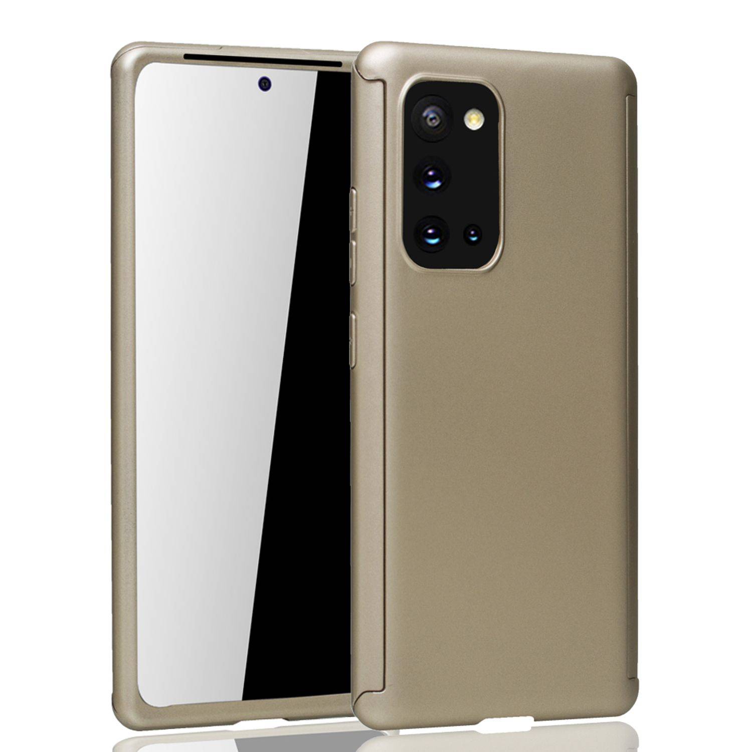 Samsung Galaxy S20 Handyhülle 360 Grad Schutz Full Cover Gold