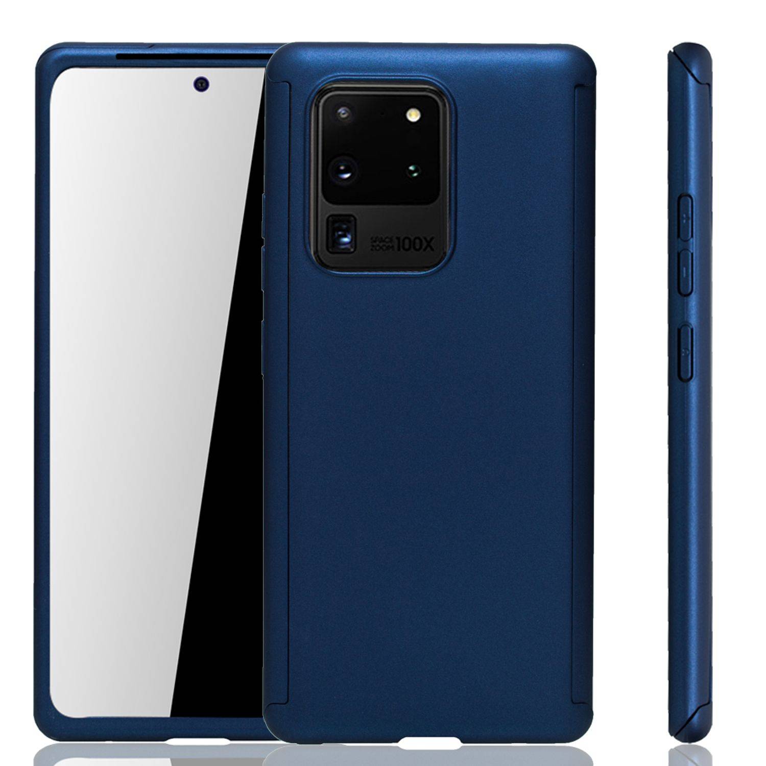 Samsung Galaxy S20 Ultra Handyhülle 360 Grad Schutz Full Cover Blau