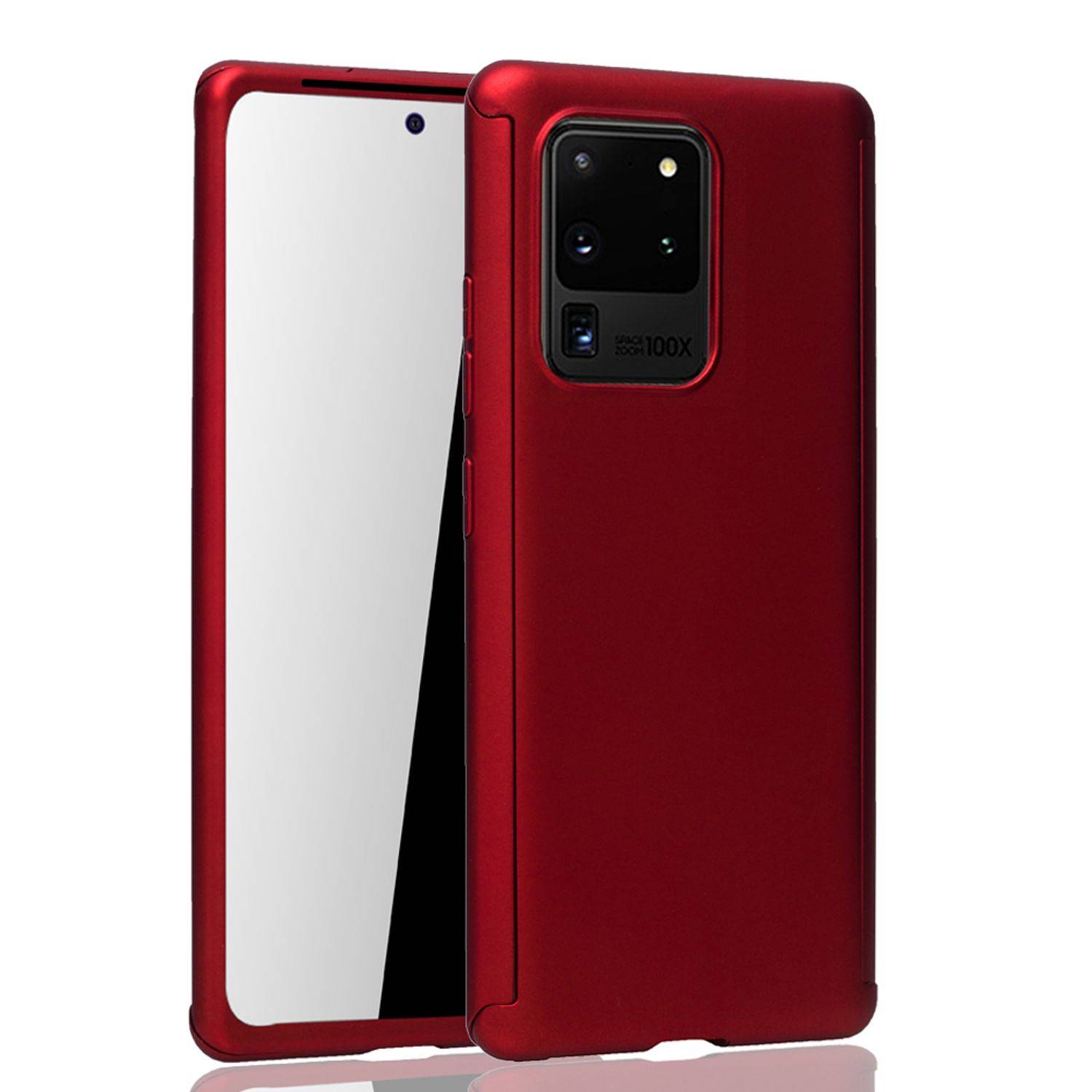 Samsung Galaxy S20 Ultra Handyhülle 360 Grad Schutz Full Cover Rot