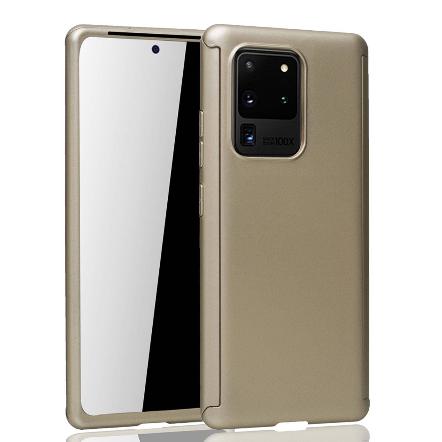 Samsung Galaxy S20 Ultra Handyhülle 360 Grad Schutz Full Cover Gold