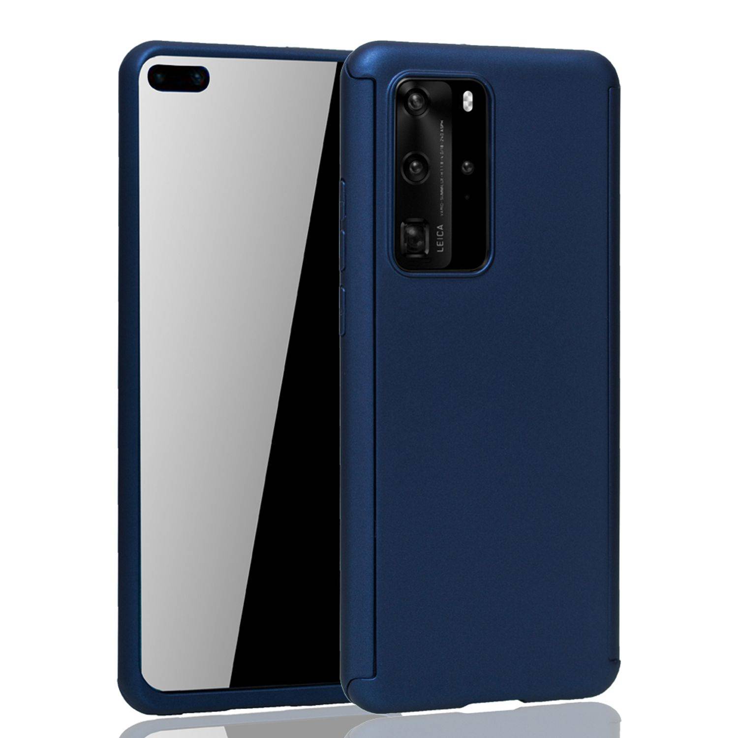 Huawei P40 Handyhülle 360 Grad Schutz Full Cover Blau