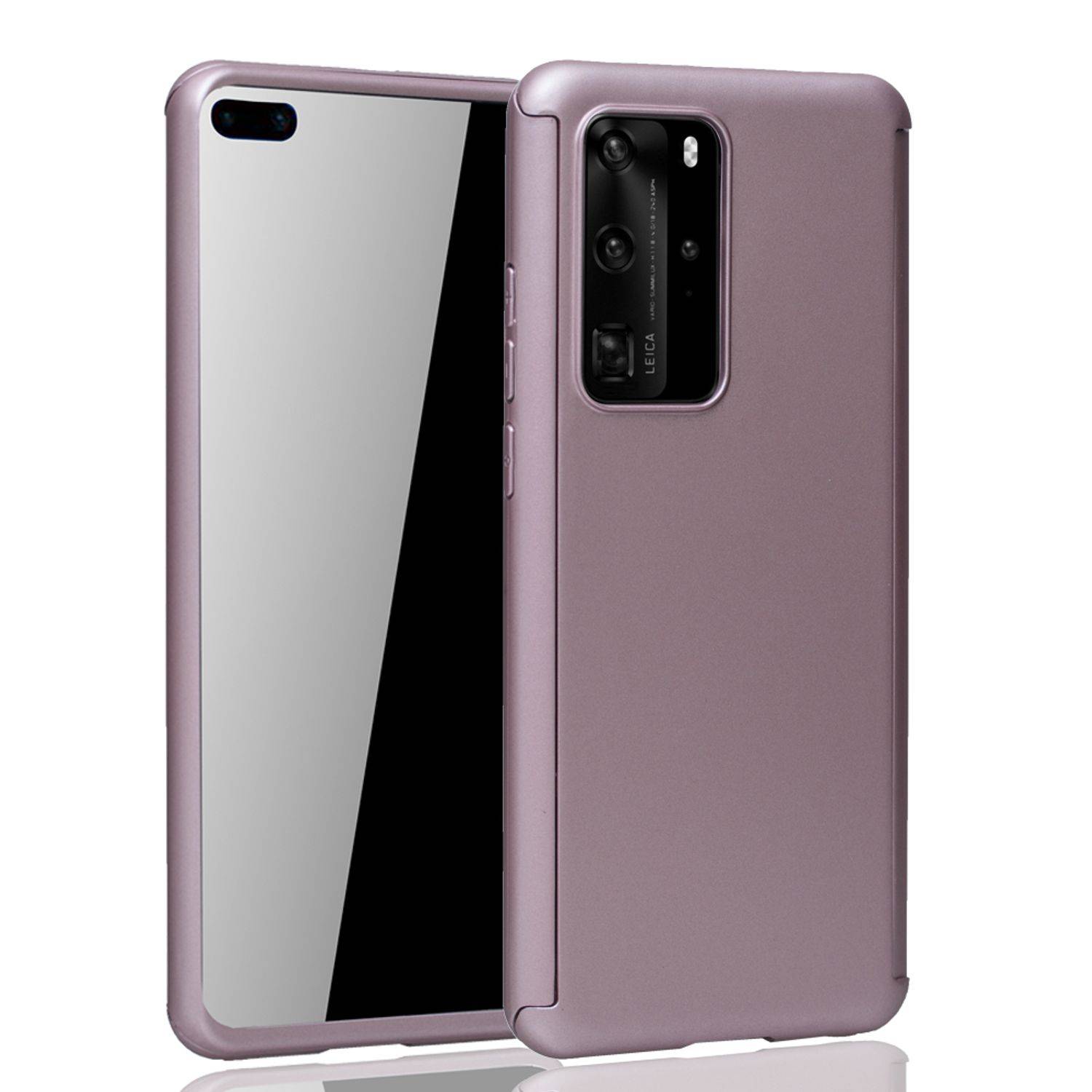 Huawei P40 Handyhülle 360 Grad Schutz Full Cover Rosa