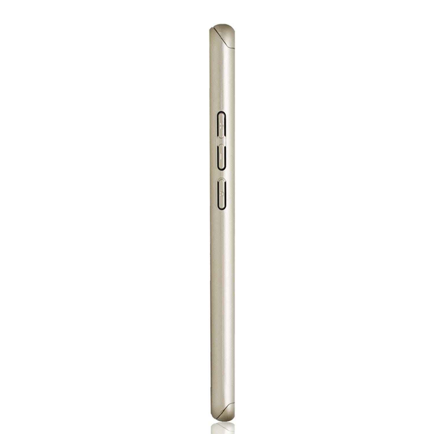 Huawei P40 Pro Handyhülle 360 Grad Schutz Full Cover Gold