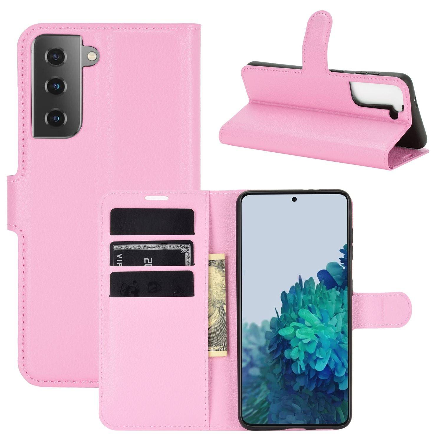 Samsung Galaxy S21 Plus Handyhülle Bookcover Rosa