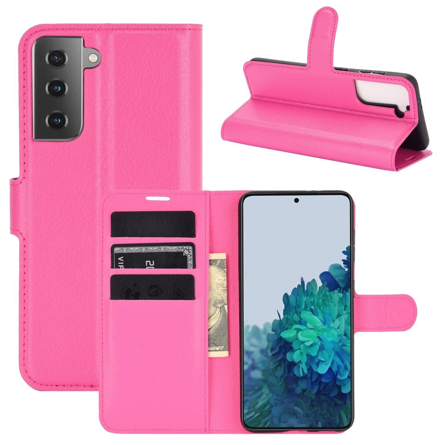 Samsung Galaxy S21 Plus Handyhülle Bookcover Rosa