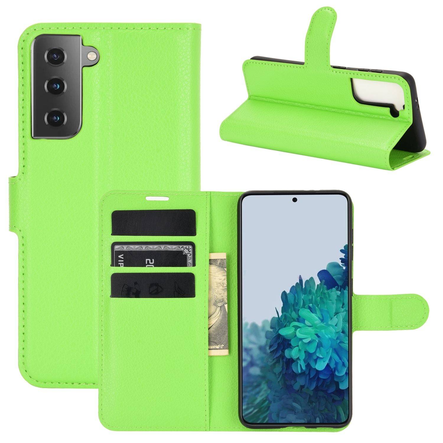 Samsung Galaxy S21 Plus Handyhülle Bookcover Grün