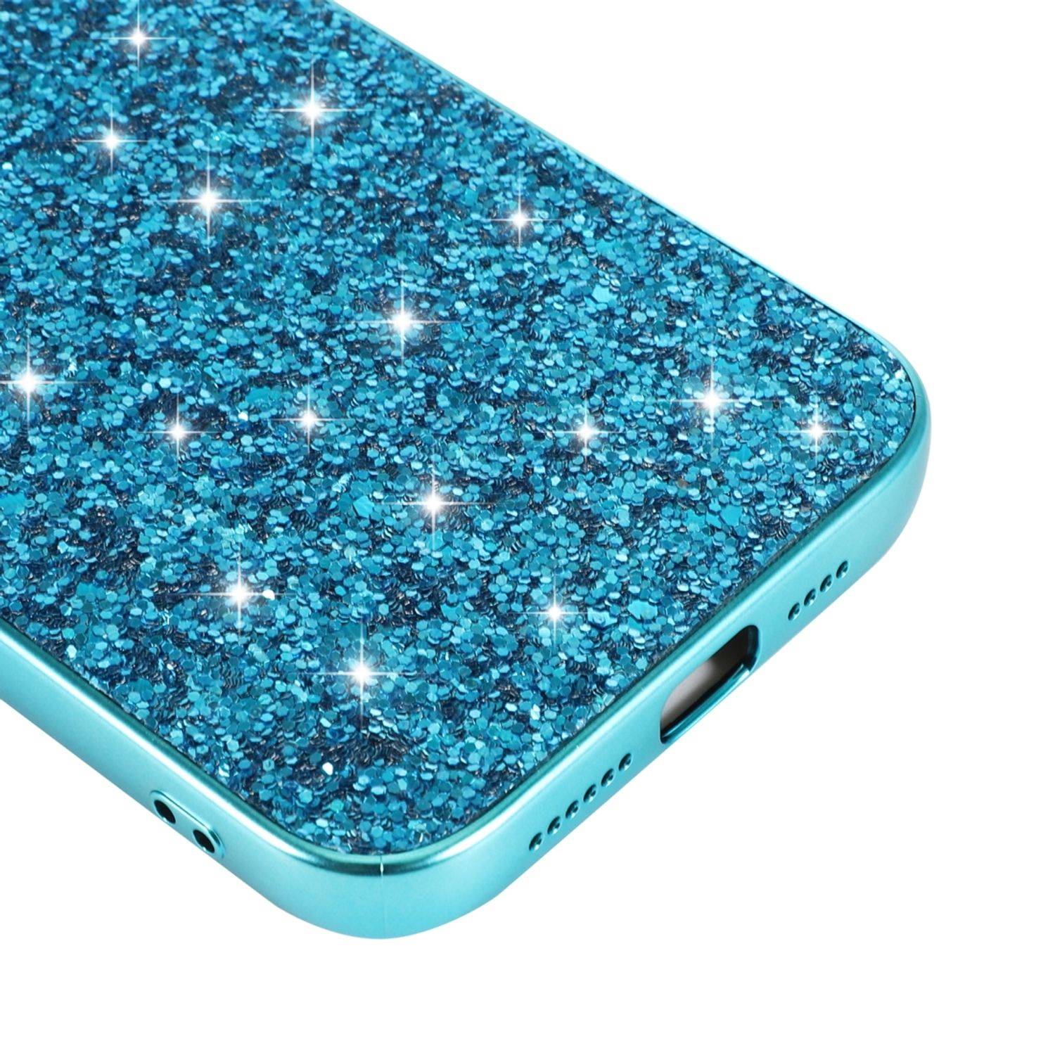 Apple iPhone 12 Mini Handyhülle Glitzer Strass Backcover Schwarz