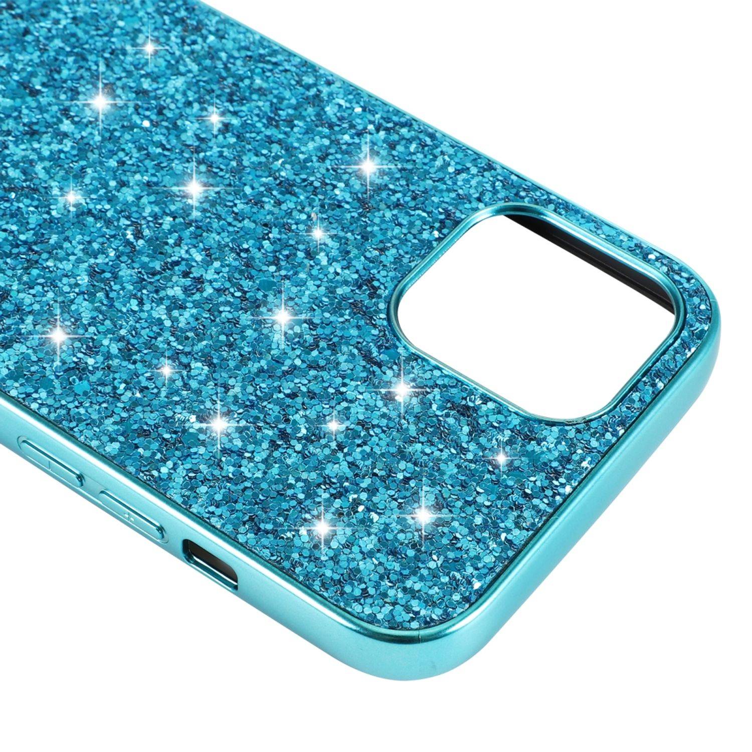 Apple iPhone 12 Mini Handyhülle Glitzer Strass Backcover Schwarz