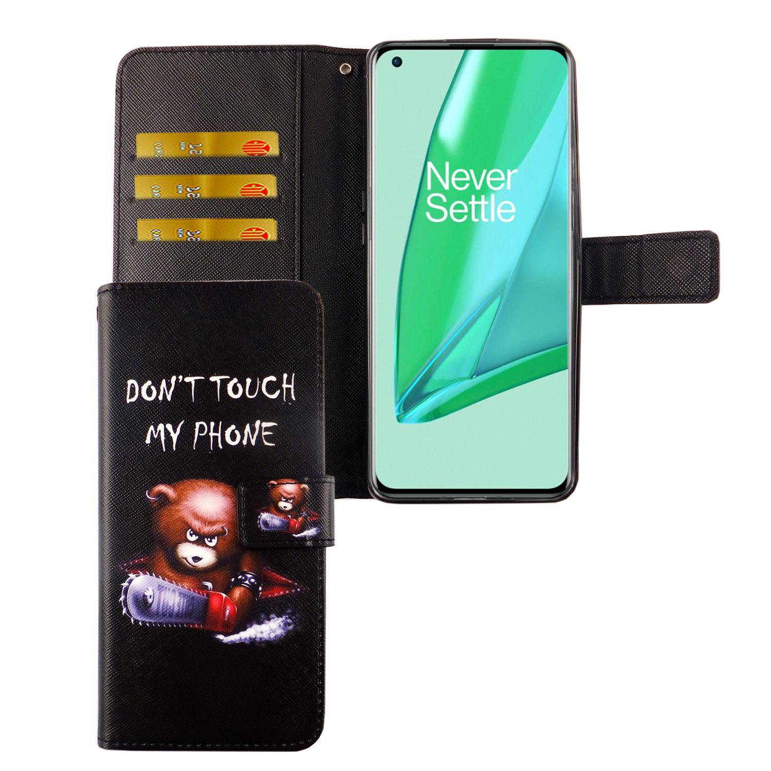 OnePlus 9 Handyhülle Bookcover Schwarz