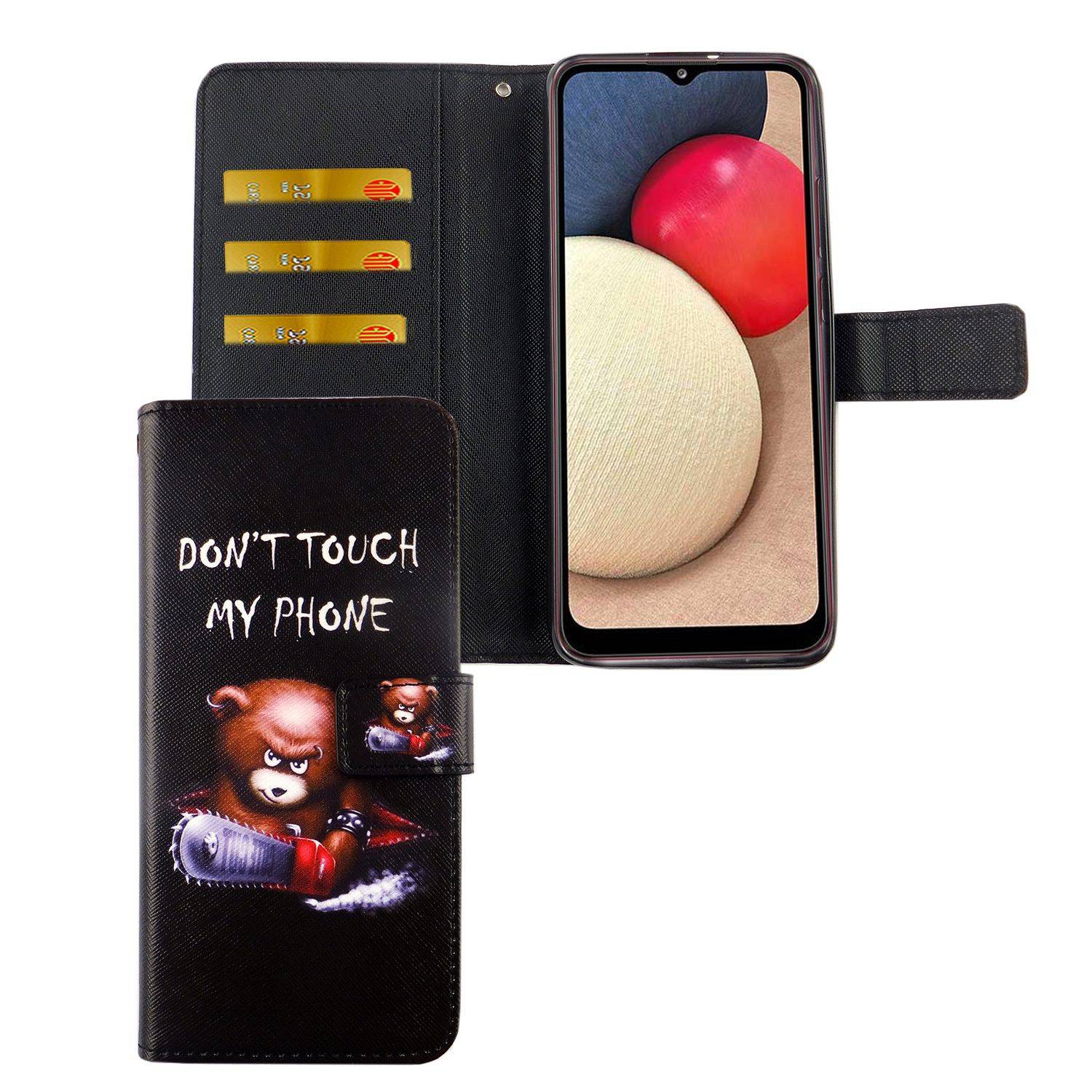 Samsung Galaxy A02s Handyhülle Bookcover Schwarz