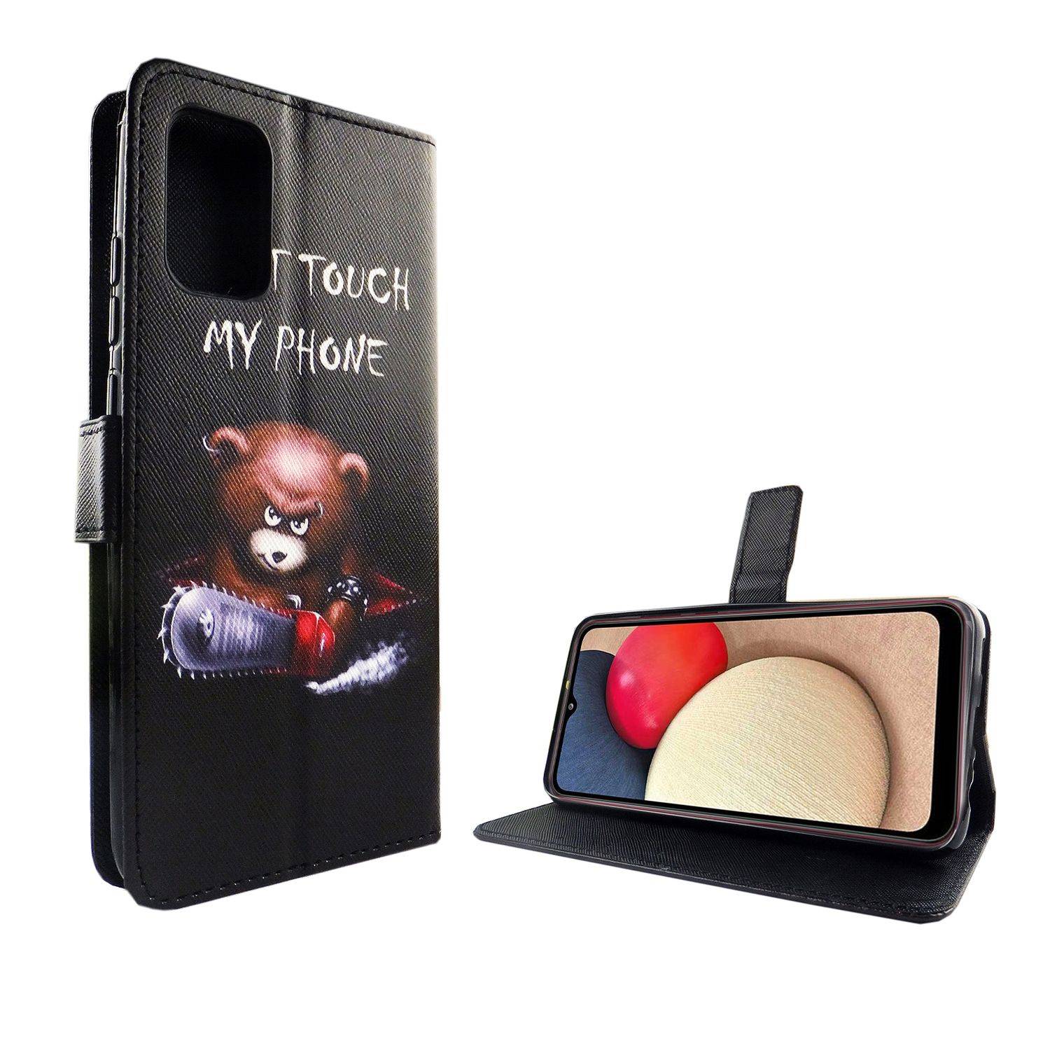 Samsung Galaxy A02s Handyhülle Bookcover Schwarz