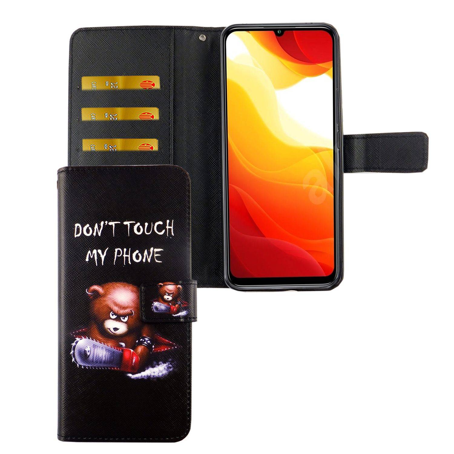 Xiaomi Mi 10 Lite 5G Handyhülle Bookcover Schwarz