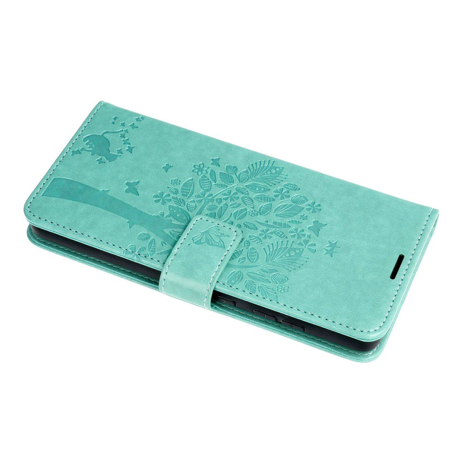 Hülle kompatibel mit Samsung Galaxy S21 Kunstleder Handyhülle - Handy Case Grün