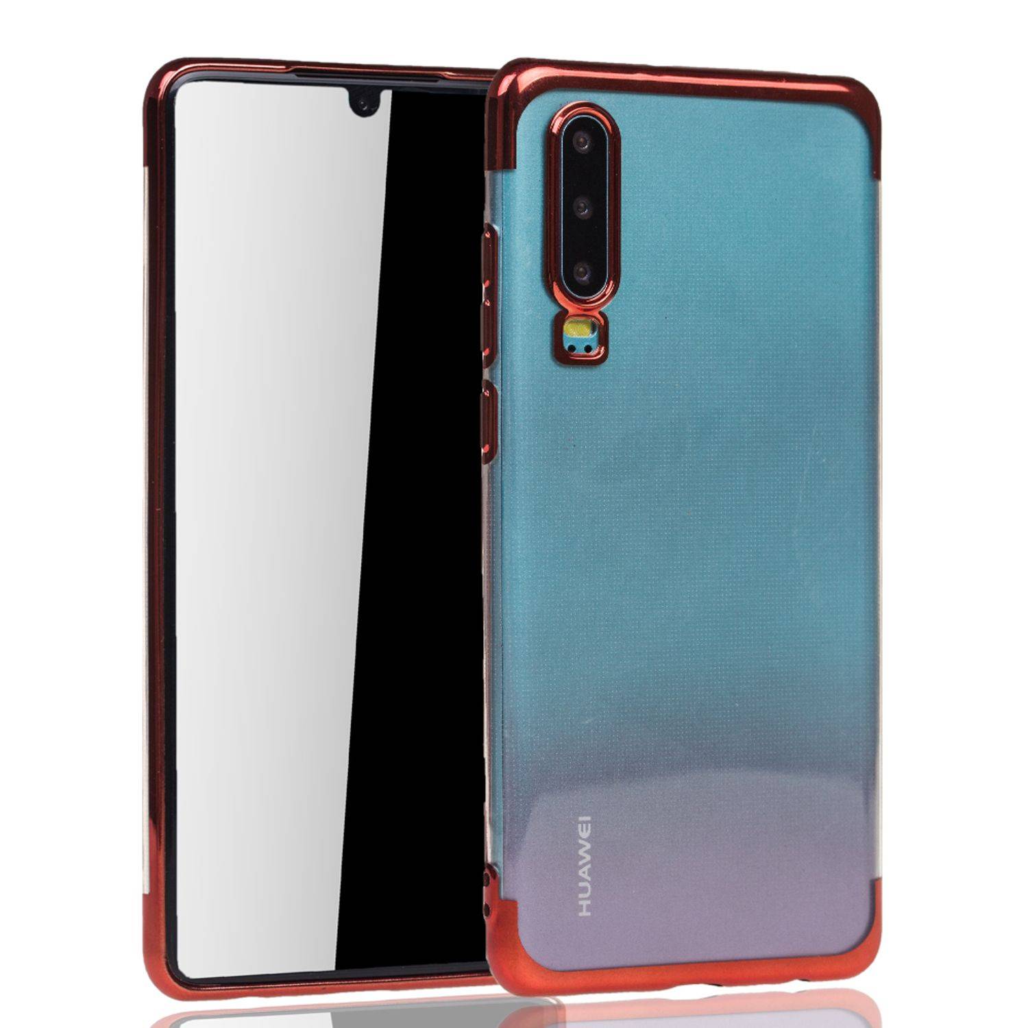 Huawei P30 Handyhülle Bumper Backcover Rot