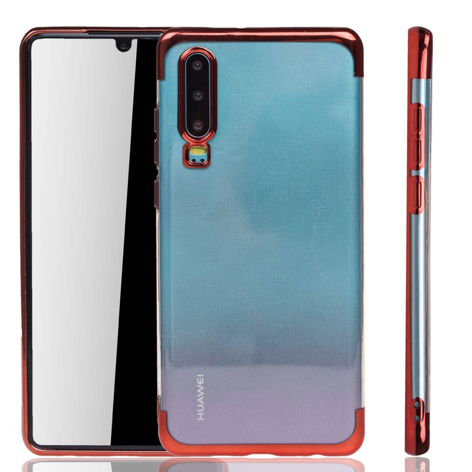 Huawei P30 Handyhülle Bumper Backcover Rot