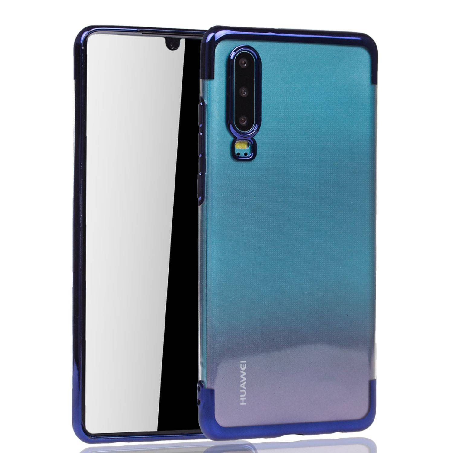 Huawei P30 Handyhülle Bumper Backcover Blau