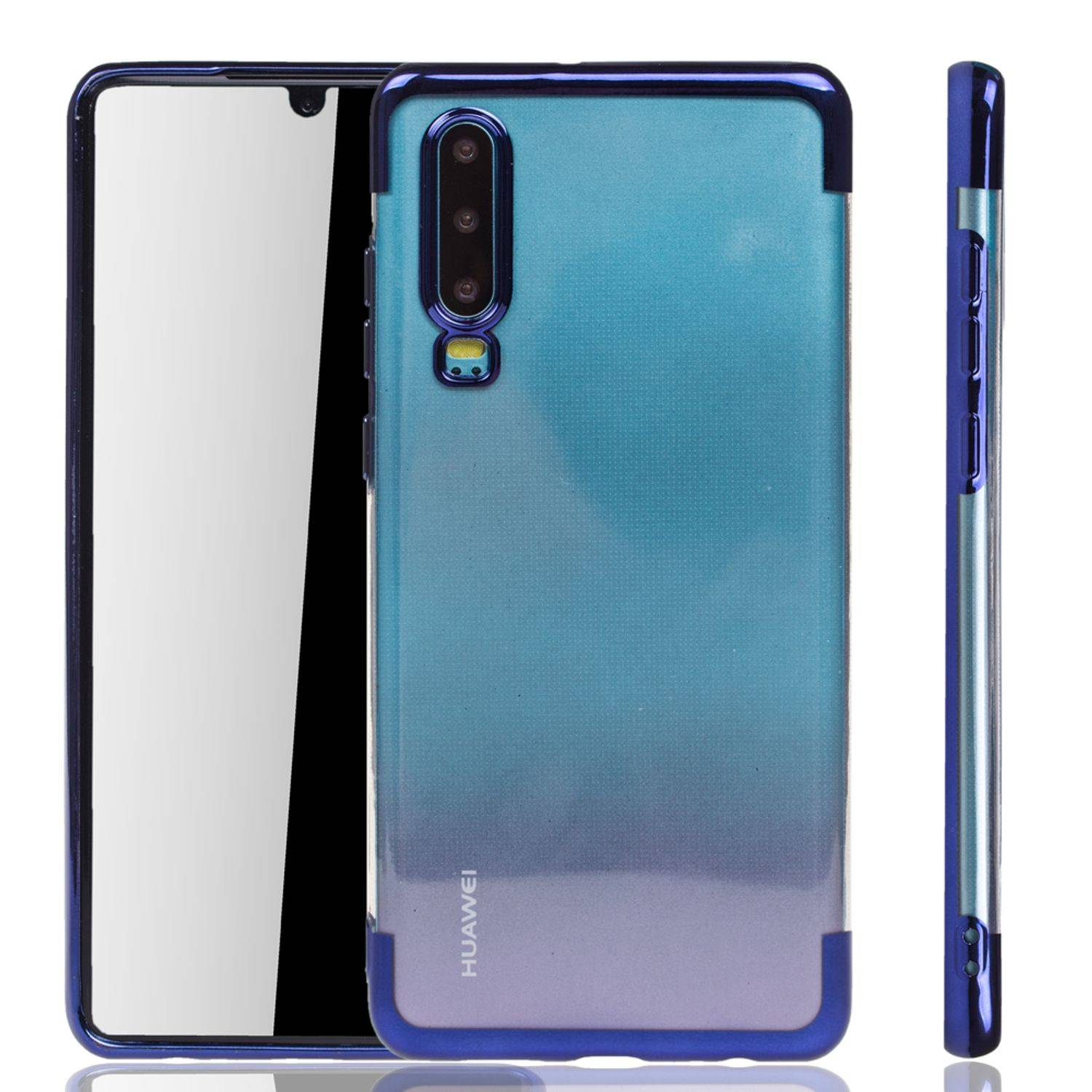 Huawei P30 Handyhülle Bumper Backcover Blau