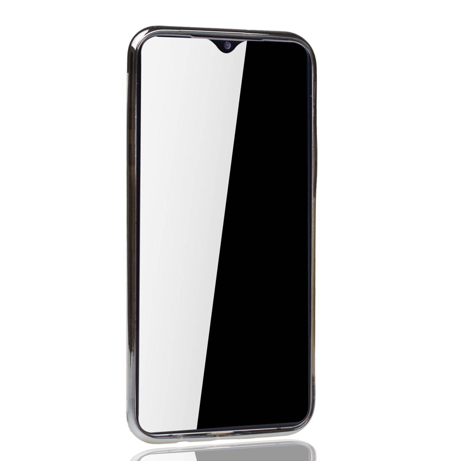 Samsung Galaxy M20 Handyhülle Bumper Backcover Silber