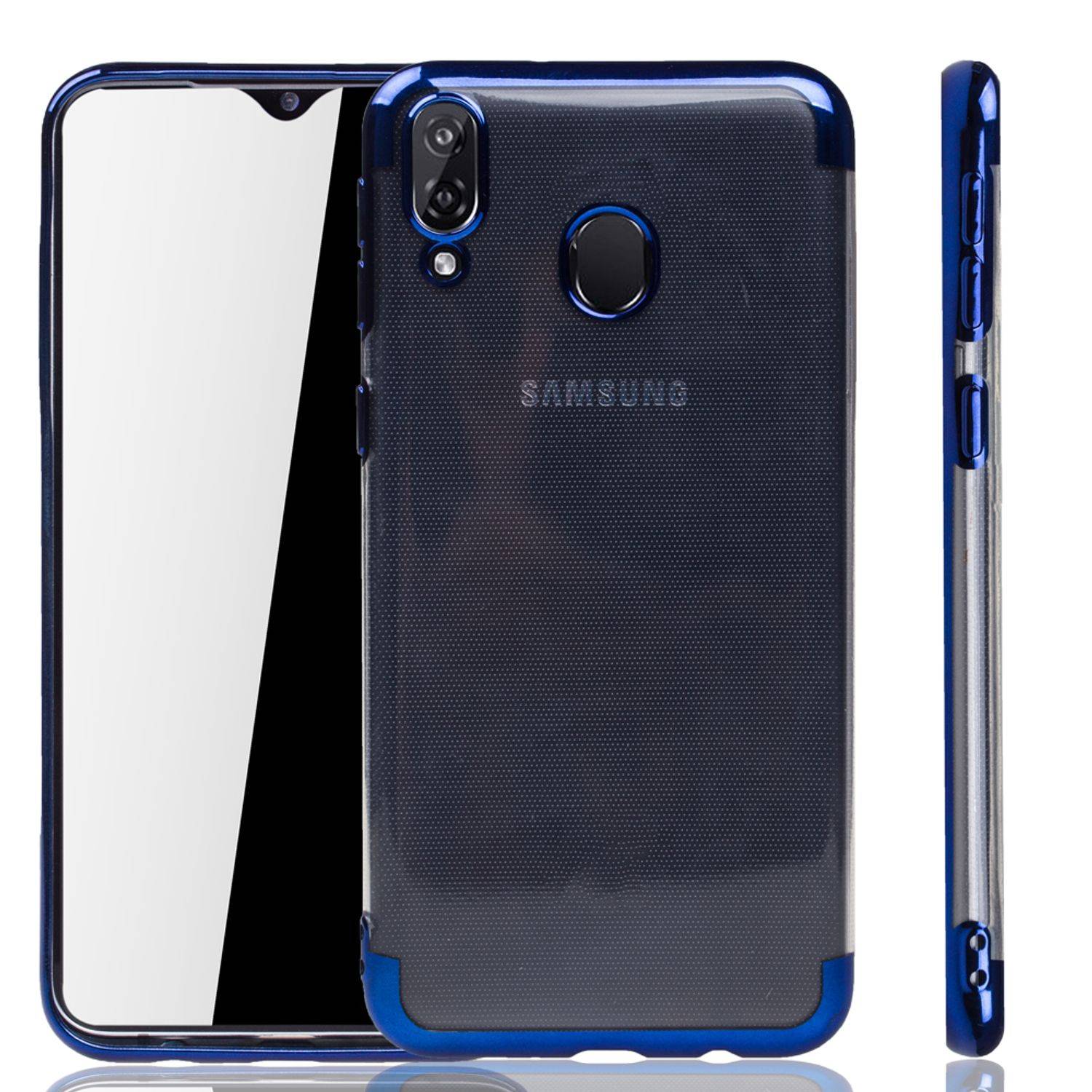 Samsung Galaxy M20 Handyhülle Bumper Backcover Blau