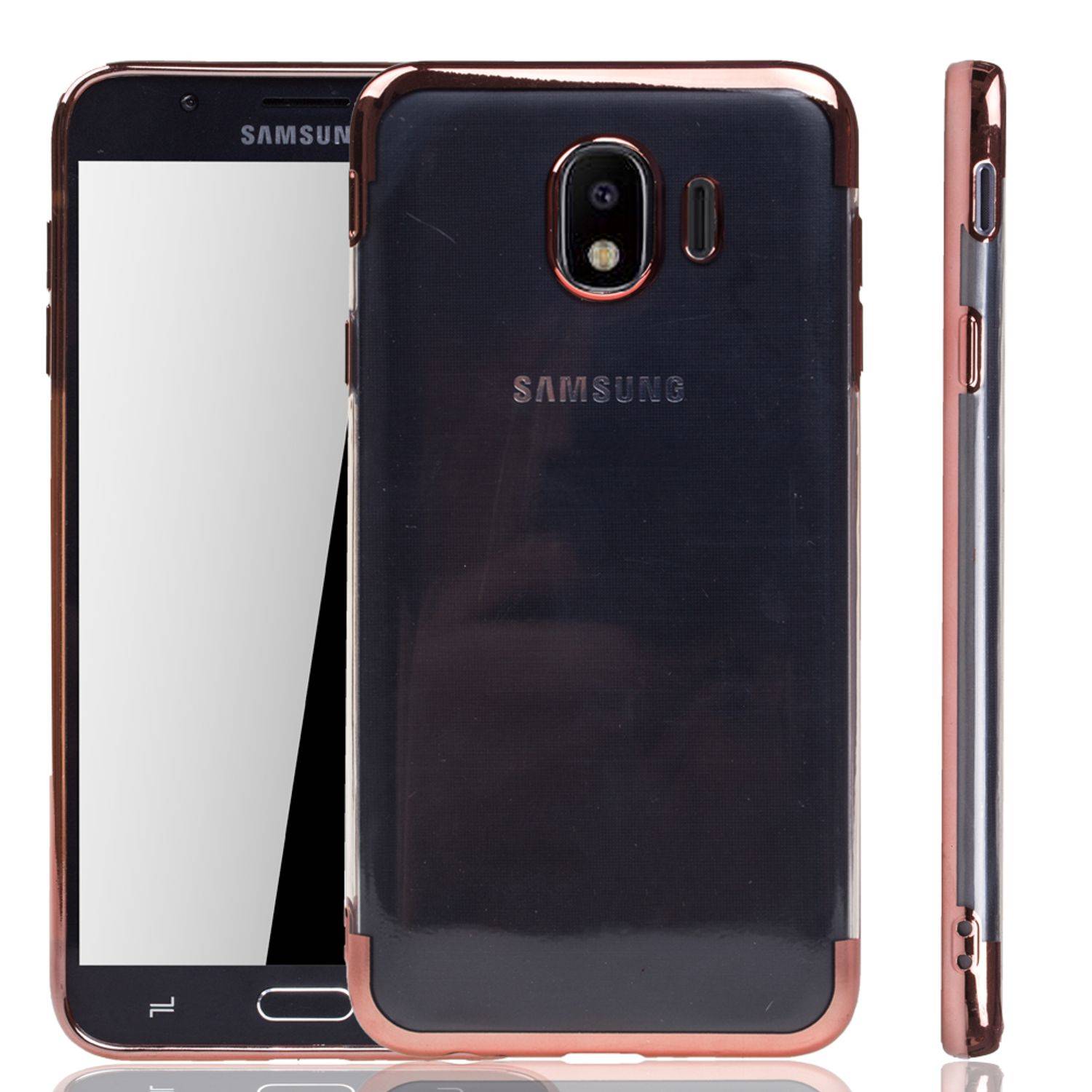 Samsung Galaxy J4 Handyhülle Bumper Backcover Rosa