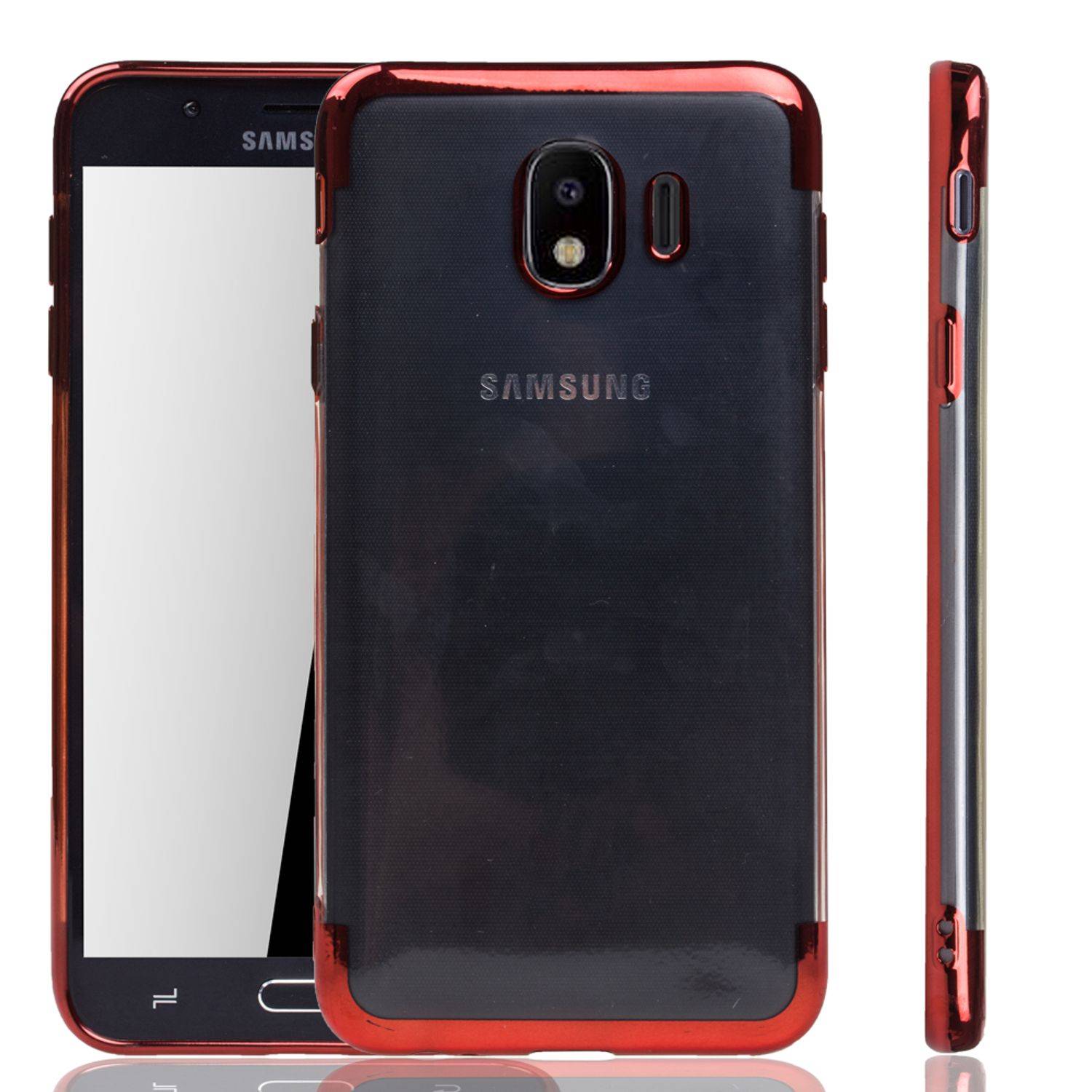 Samsung Galaxy J4 Handyhülle Bumper Backcover Rot
