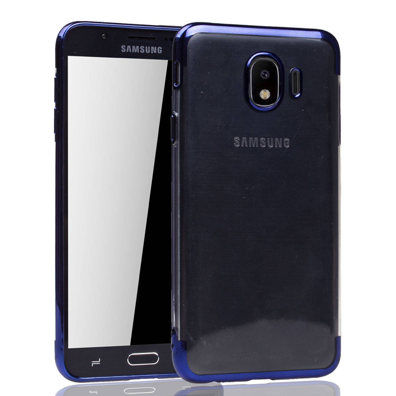 Samsung Galaxy J4 Handyhülle Bumper Backcover Blau