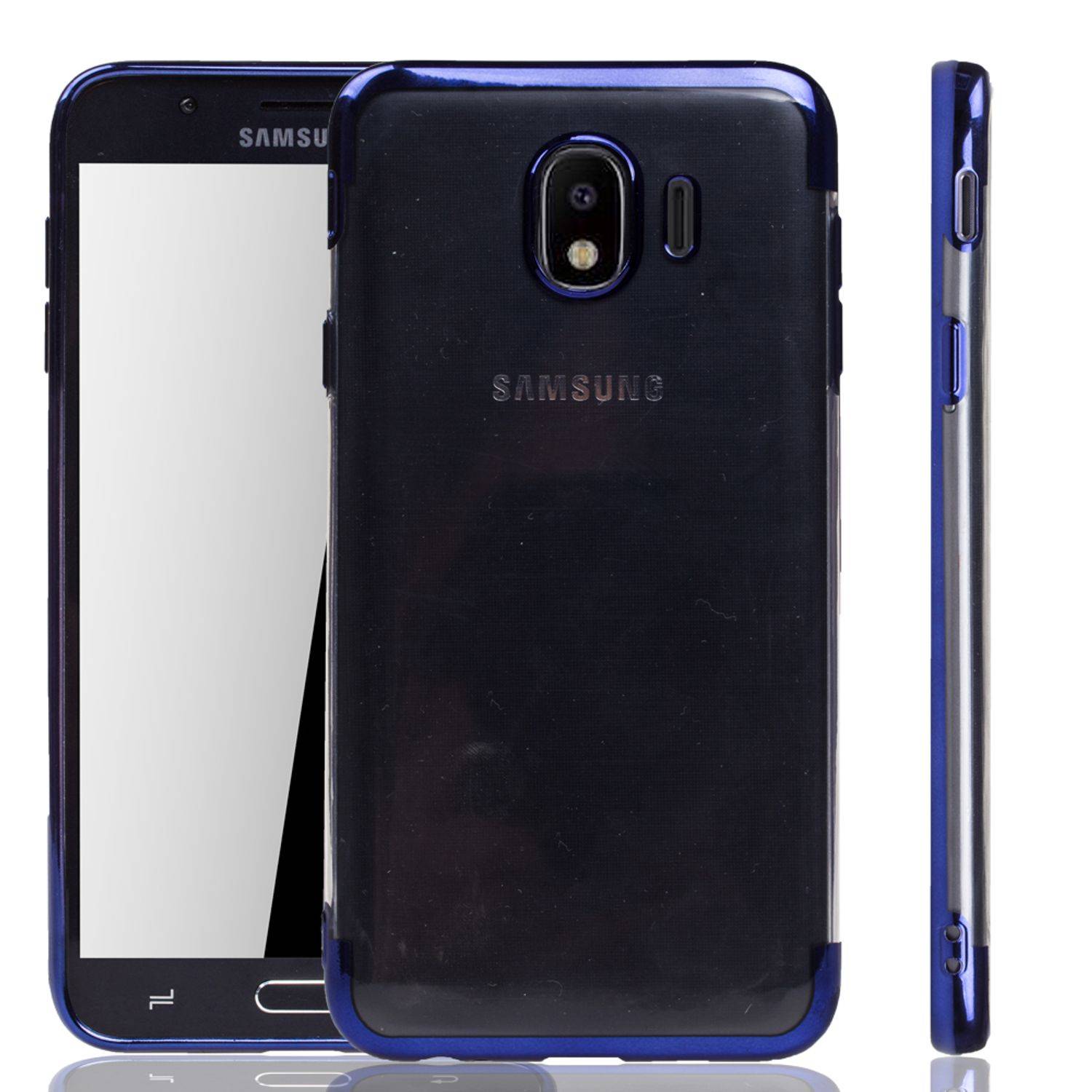 Samsung Galaxy J4 Handyhülle Bumper Backcover Blau
