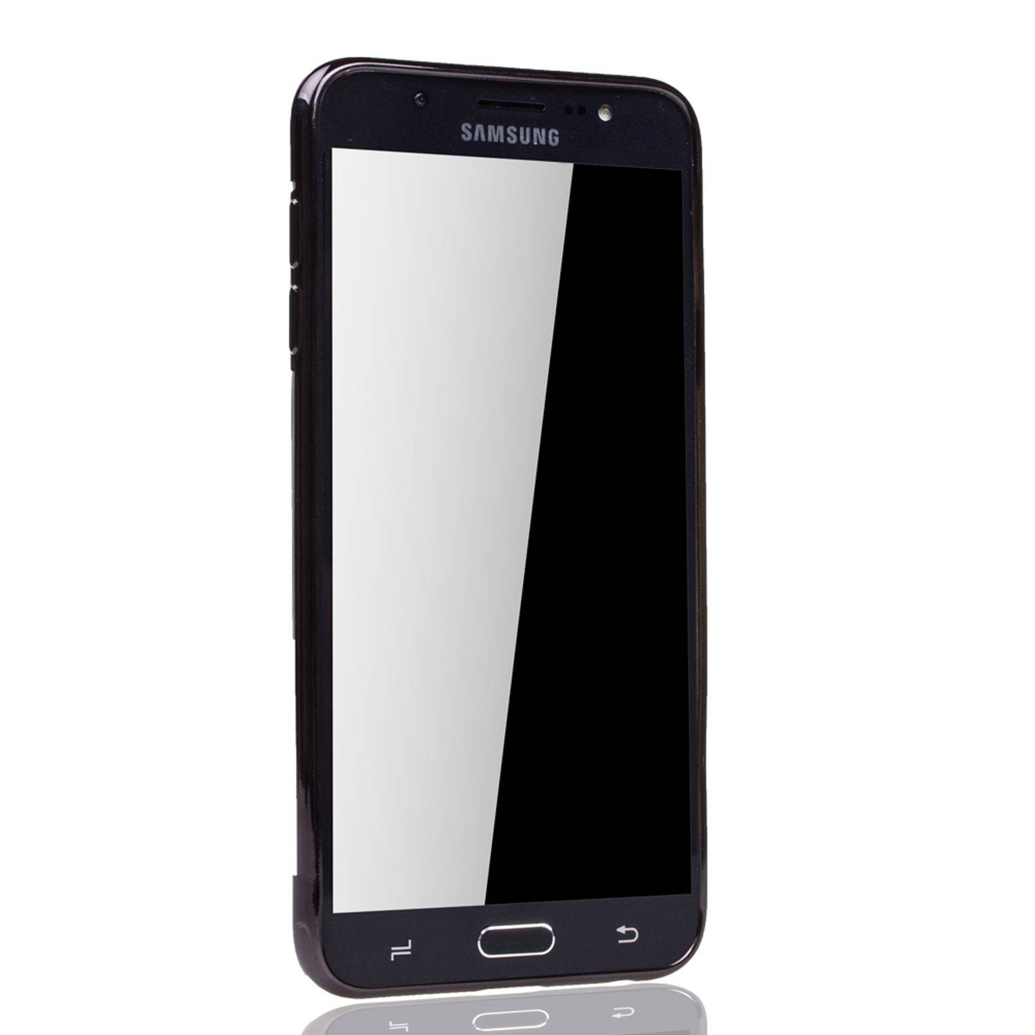Samsung Galaxy J4 Handyhülle Bumper Backcover Schwarz