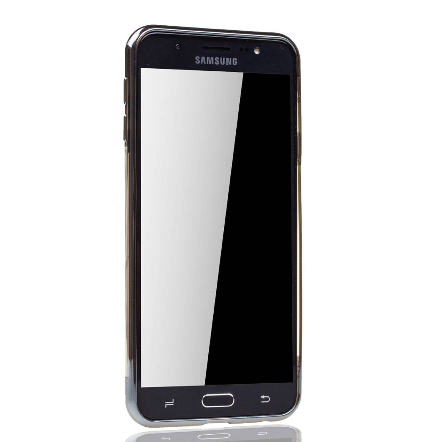Samsung Galaxy J4 Plus Handyhülle Bumper Backcover Silber