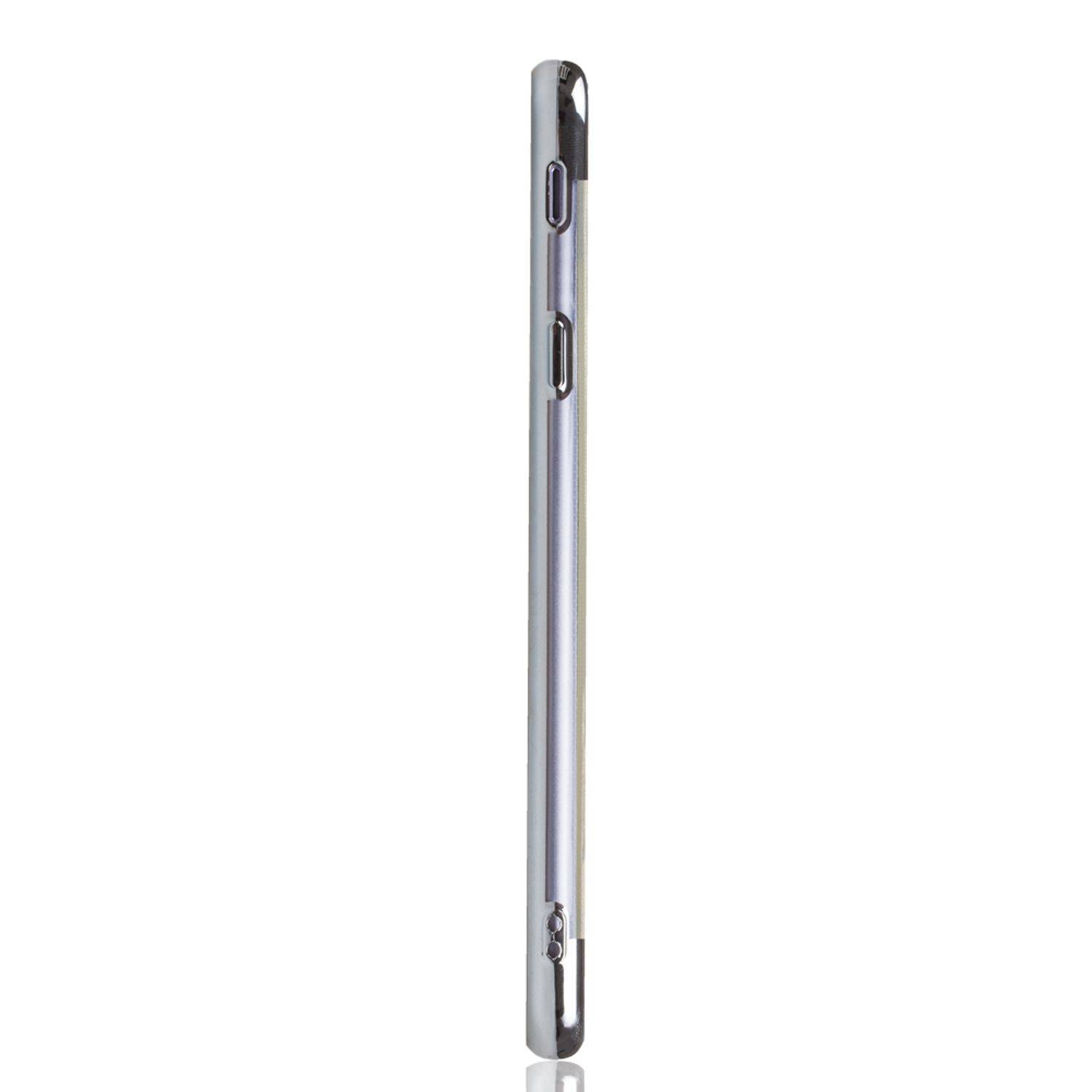 Samsung Galaxy J4 Plus Handyhülle Bumper Backcover Silber