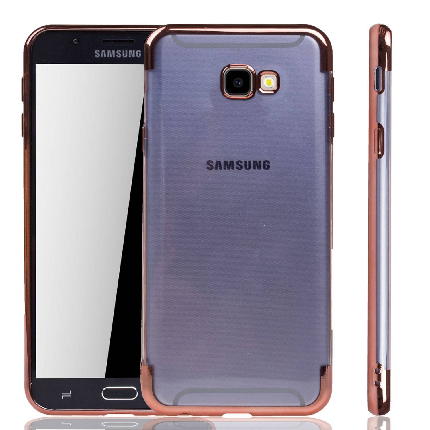 Samsung Galaxy J4 Plus Handyhülle Bumper Backcover Rosa