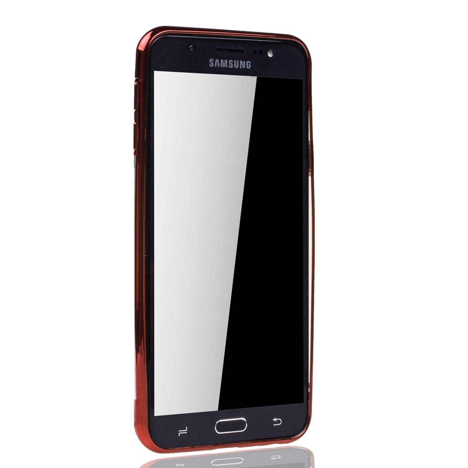 Samsung Galaxy J4 Plus Handyhülle Bumper Backcover Rot