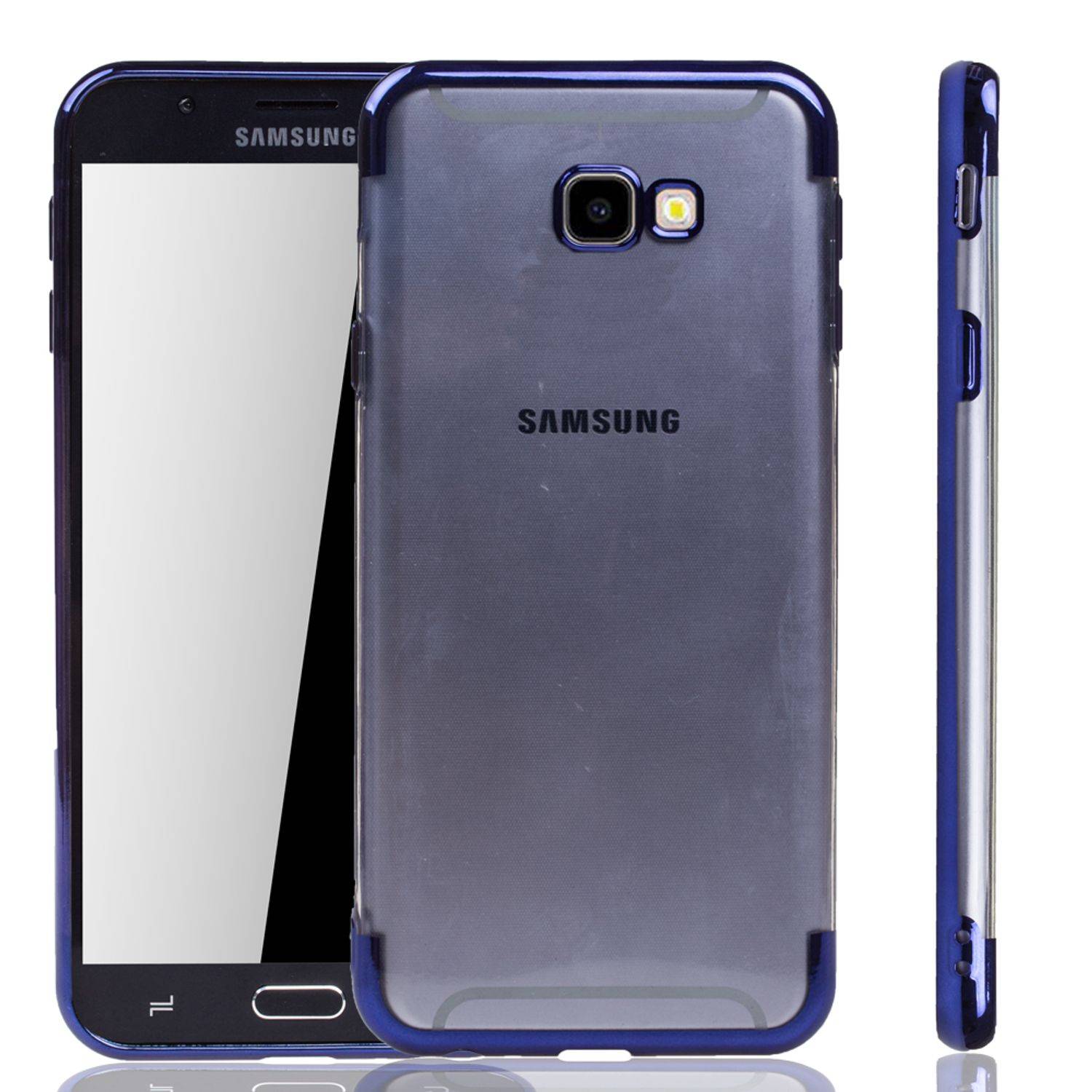 Samsung Galaxy J4 Plus Handyhülle Bumper Backcover Blau