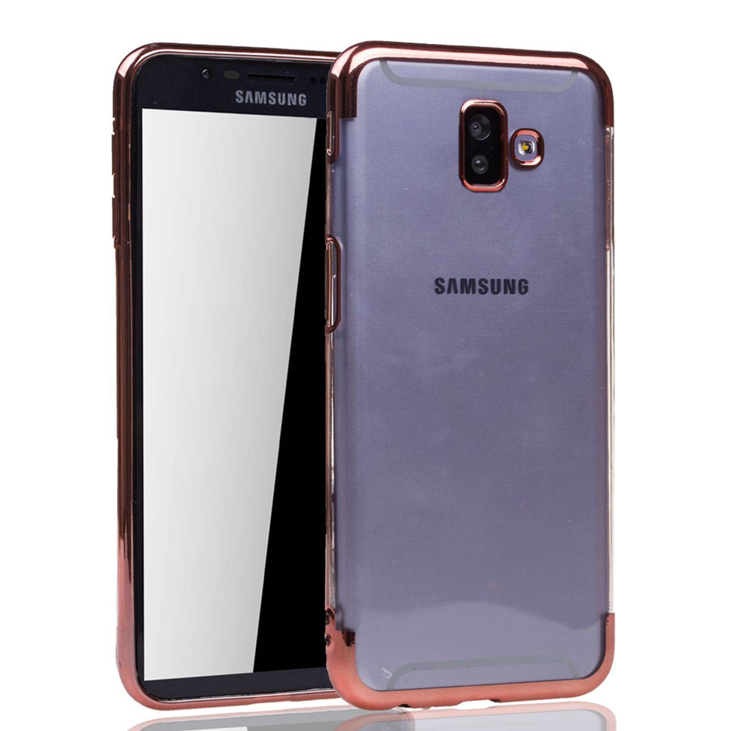 Samsung Galaxy J6 Plus Handyhülle Bumper Backcover Rosa