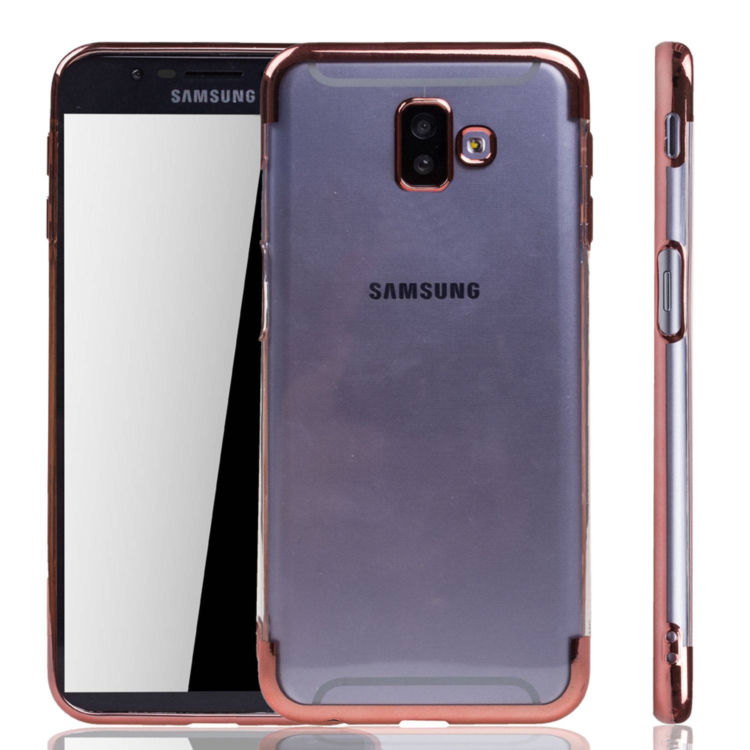Samsung Galaxy J6 Plus Handyhülle Bumper Backcover Rosa