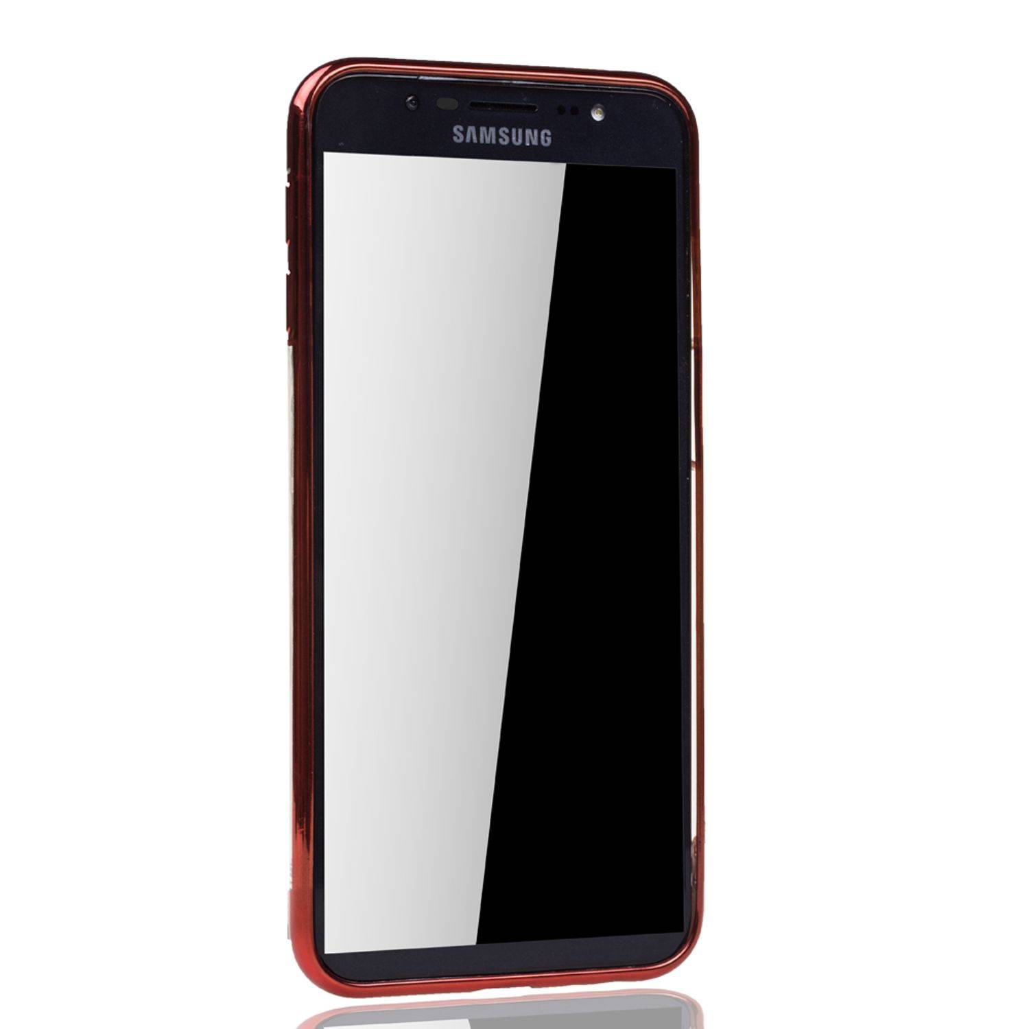 Samsung Galaxy J6 Plus Handyhülle Bumper Backcover Rot