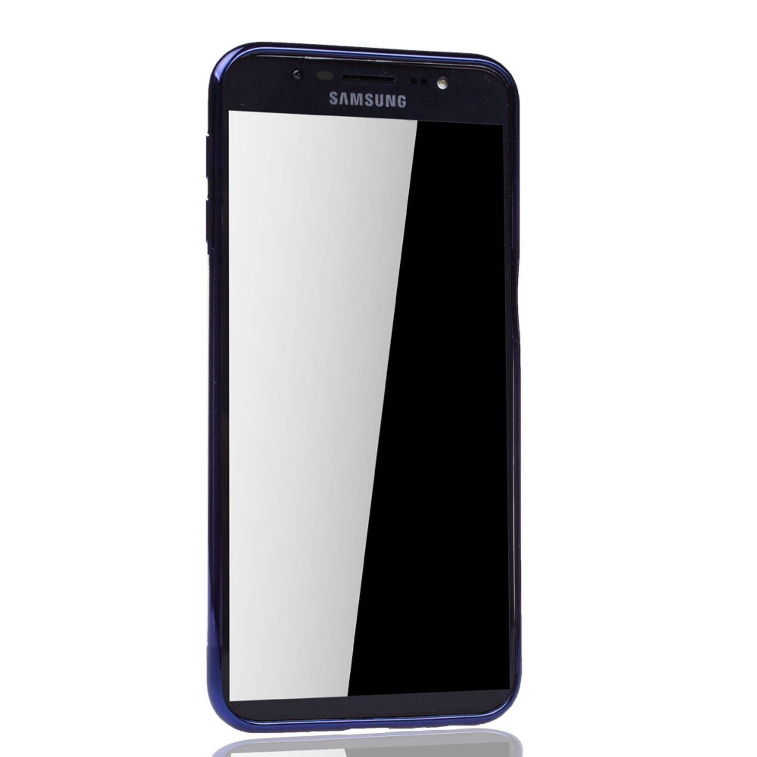 Samsung Galaxy J6 Plus Handyhülle Bumper Backcover Blau