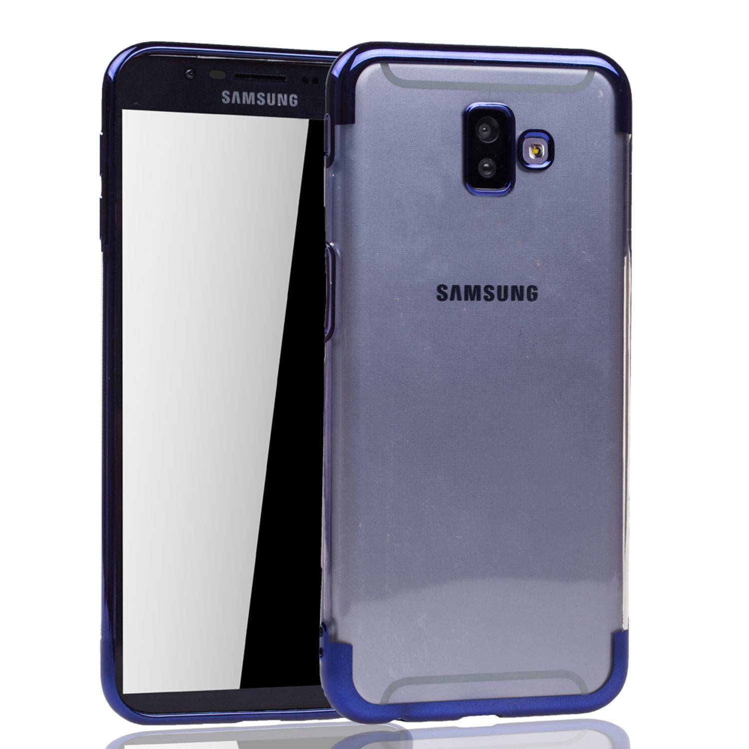 Samsung Galaxy J6 Plus Handyhülle Bumper Backcover Blau