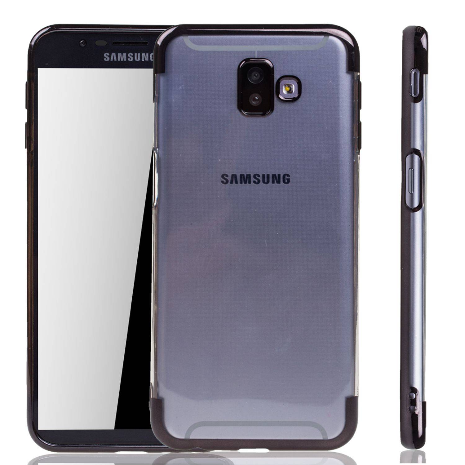 Samsung Galaxy J6 Plus Handyhülle Bumper Backcover Schwarz