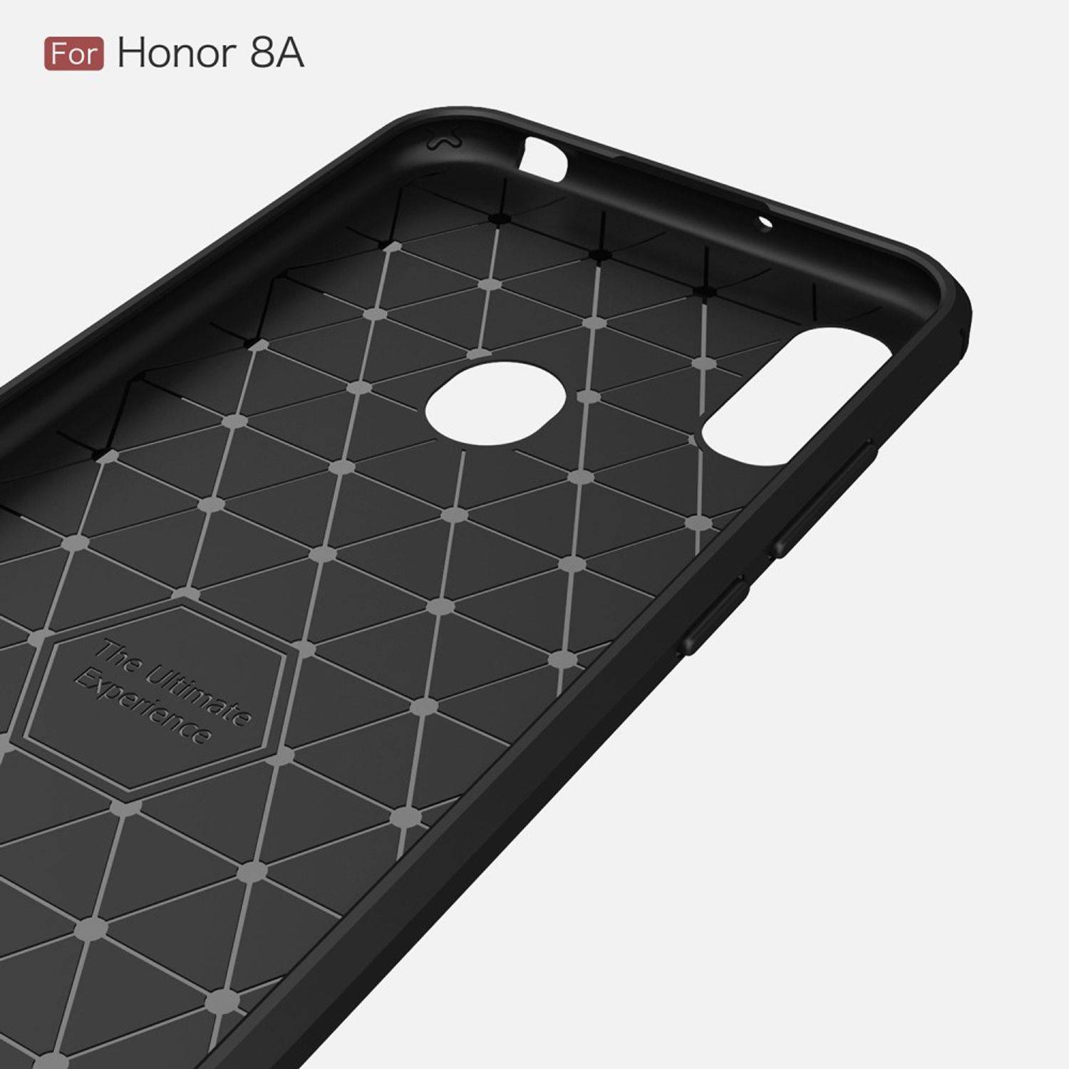 Huawei Y6 (2019) Handyhülle Carbon Optik Backcover Grau