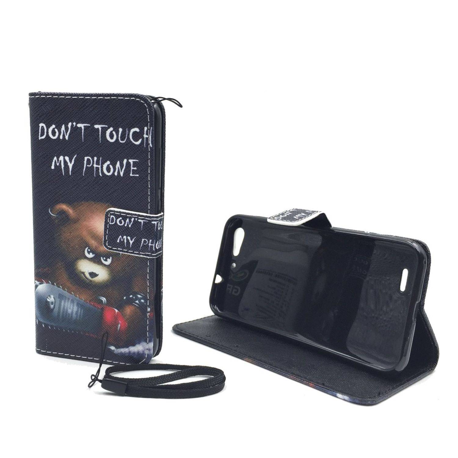 ZTE Blade V6 Handyhülle Bookcover Schwarz