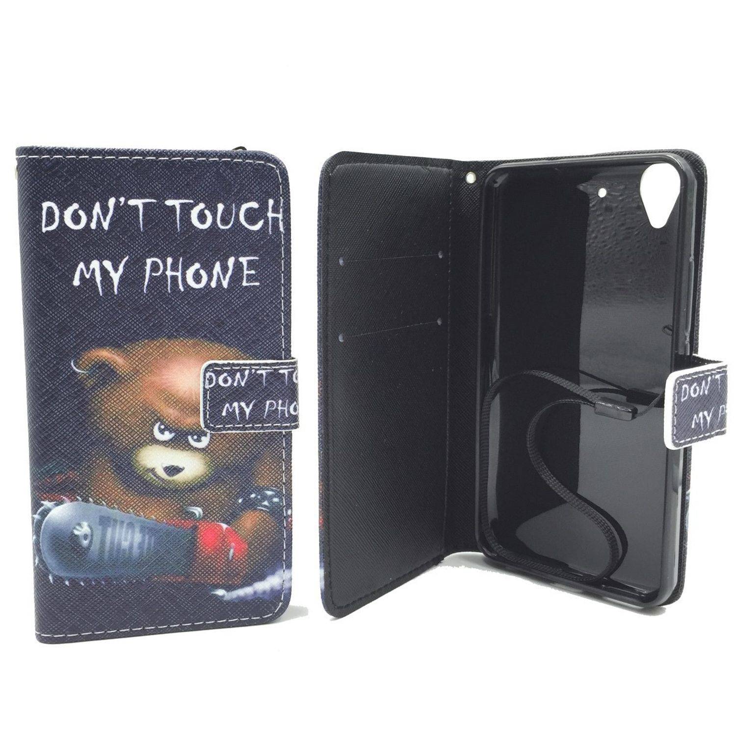 Wiko Pulp Handyhülle Bookcover Schwarz