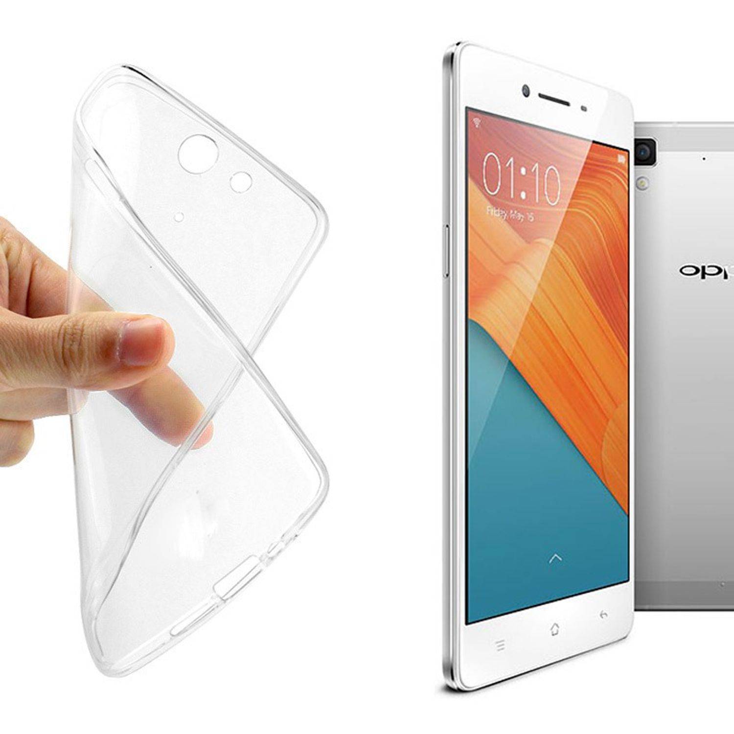Oppo R7 Handyhülle Ultra Dünn Bumper Backcover Transparent