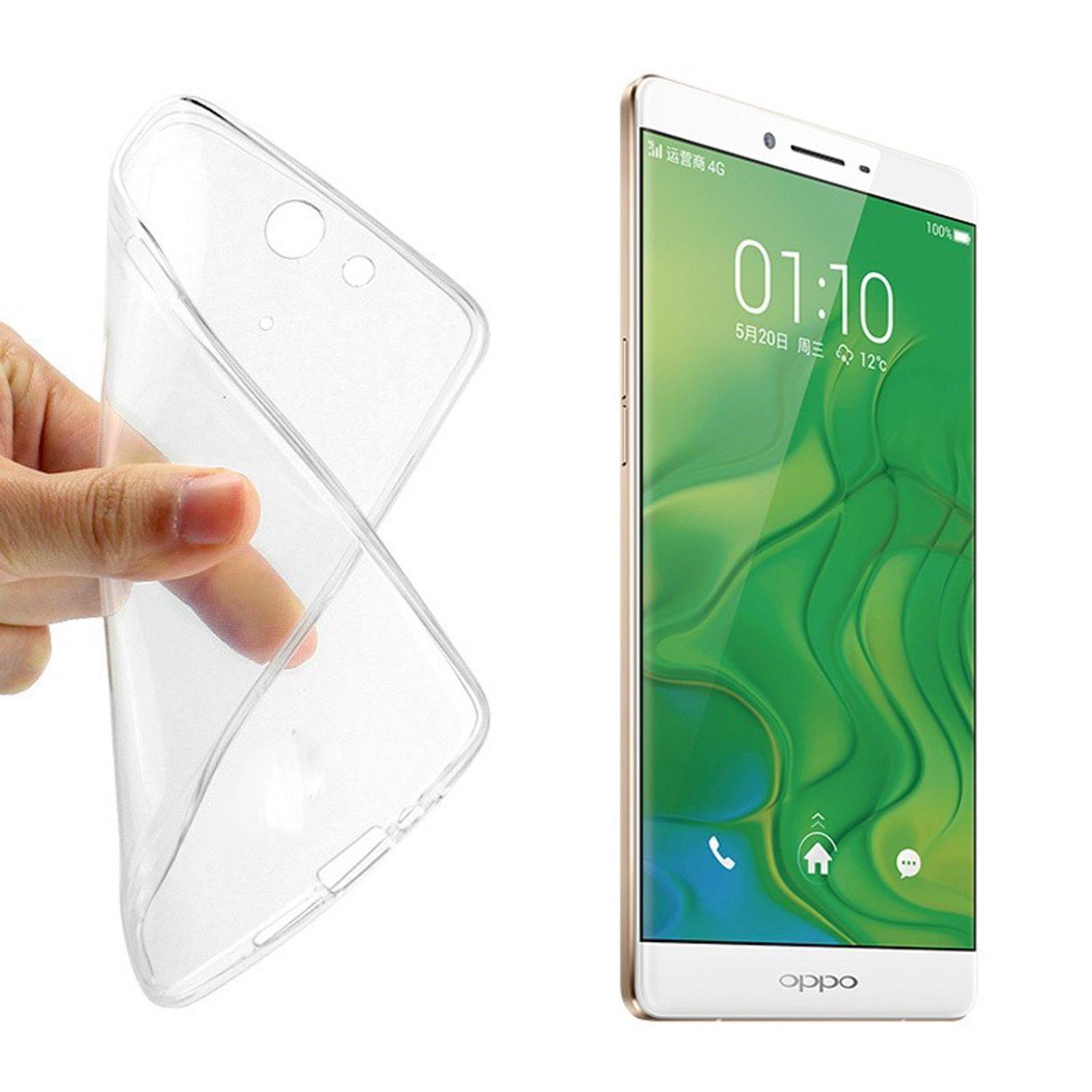 Oppo R7 Plus Handyhülle Backcover Transparent