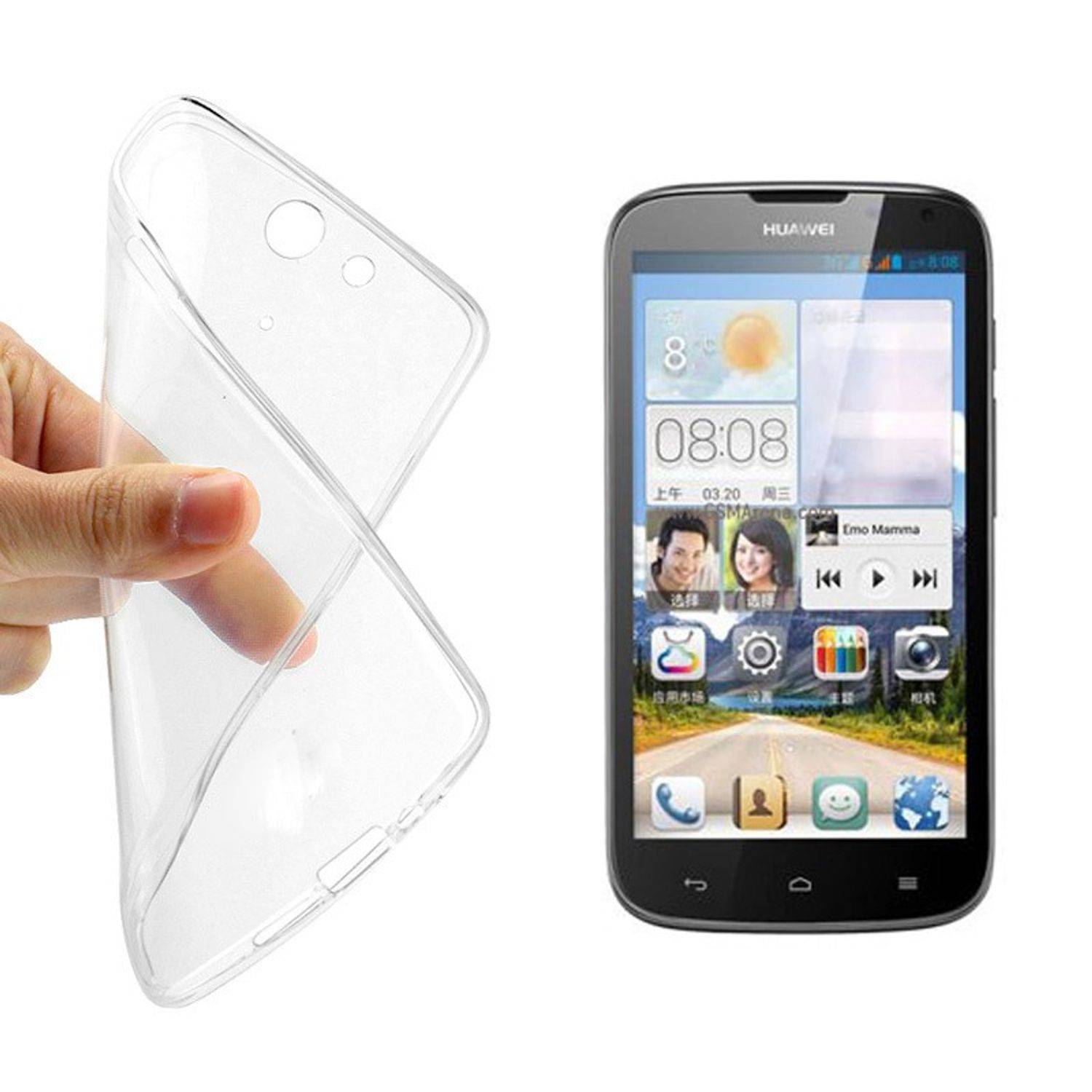 Huawei Ascend G610 Handyhülle Backcover Transparent