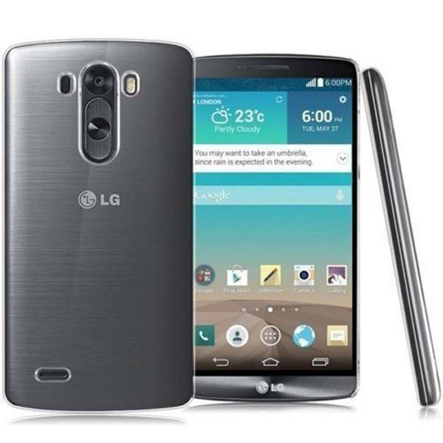 LG G2 Handyhülle Ultra Dünn Bumper Backcover Transparent