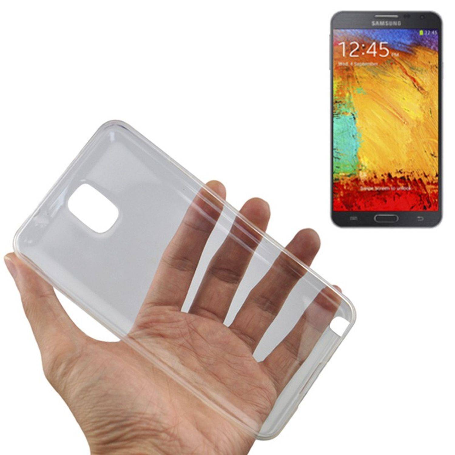Samsung Galaxy Note 3 Handyhülle Ultra Dünn Bumper Backcover Transparent