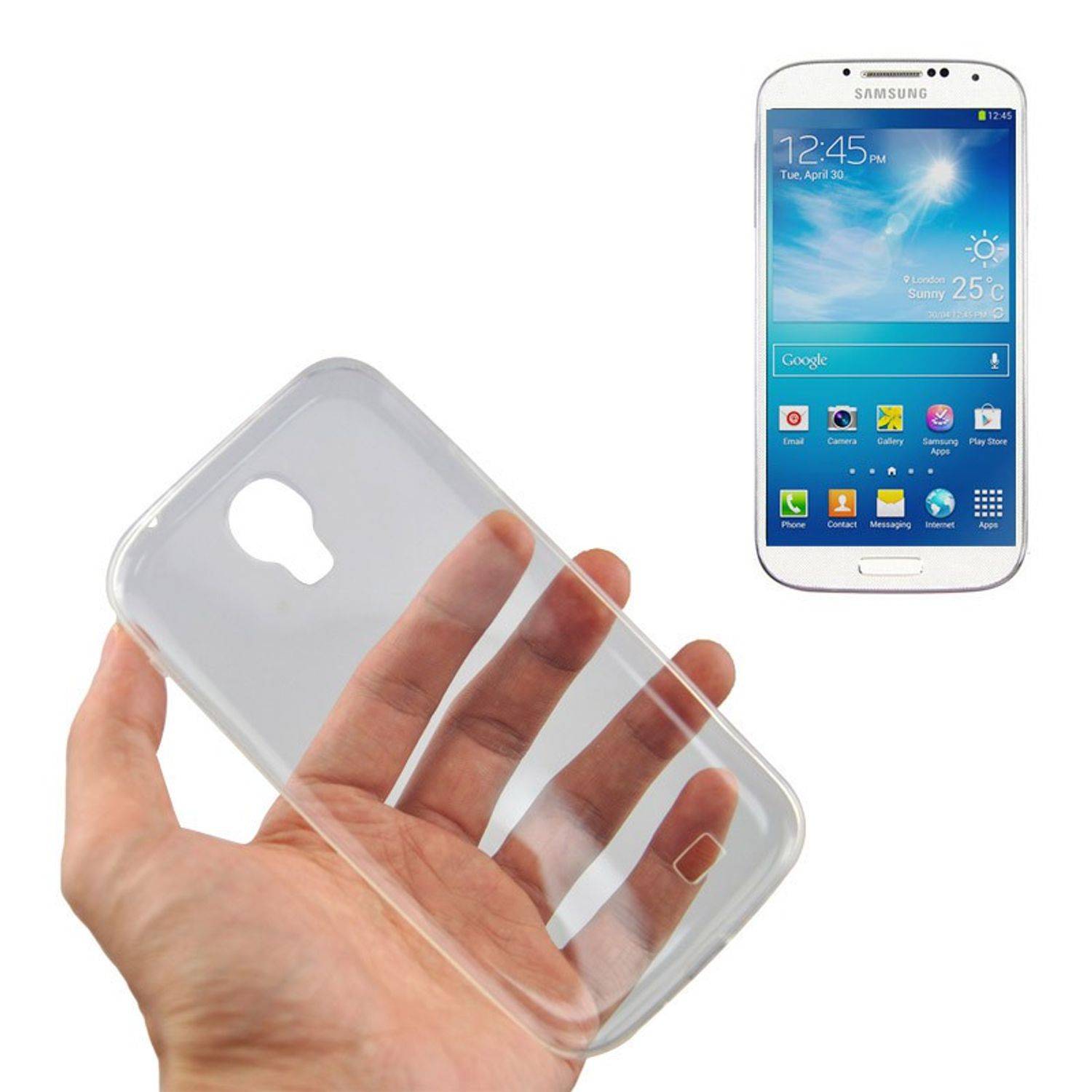 Samsung Galaxy S4 Handyhülle Ultra Dünn Bumper Backcover Transparent